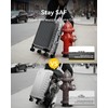 LUGGEX Aluminum Frame Luggage with Spinner Wheels, Zipperless Polycarbonate Hard