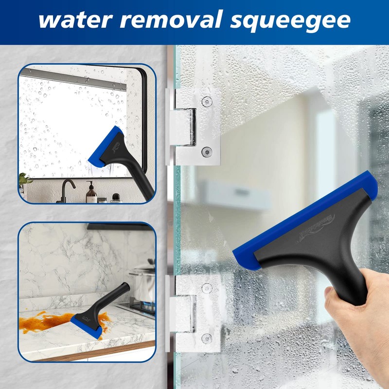 NEWISHTOOL Small Squeegee for Car Windows, Mirrors, Auto Glass, Super