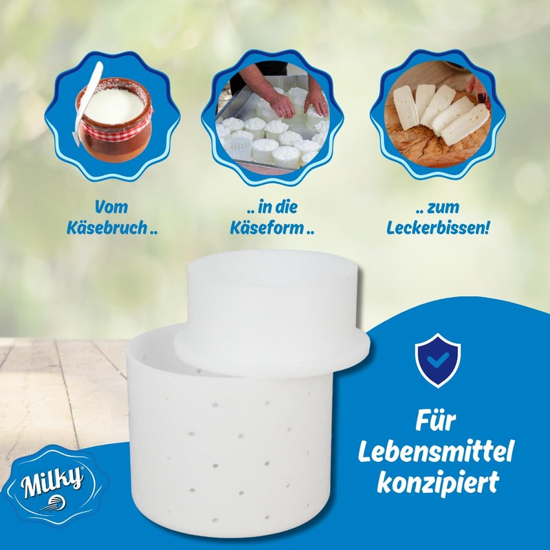 Milky Stampo per formaggio con coperchio pressato Ø 110 mm