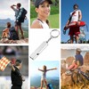 MEMOFYND 3 Pieces Silver Double Running Whistle with 3 Pieces