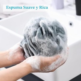 Esponjas para Baño Suave, 4 Piezas Estropajo para Cuerpo Bañarse y Ducha