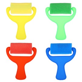 PATIKIL Paint Sponges for Painting, 4 Pack Painting Sponge Foam Brayer Brush Watercolor Sponge Roller Painting Tools for Crafts Arts