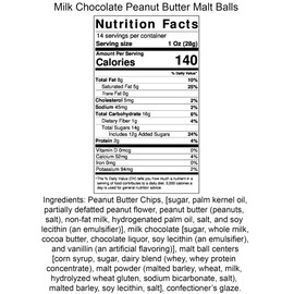 Arndts Fudgery Premium Chocolate Covered Candy (Peanut Buttery Malted Milk Balls (2-13 oz. Bags))