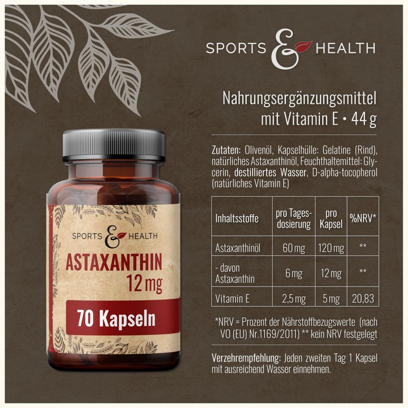 Astaxanthin 12 mg Depot Softgel Capsules with Oxidation Protection -