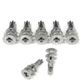 50 Pcs Self-Drill Plasterboard Fixings, 13mm x 42mm Heavy Duty Zinc Alloy Drywall Anchors Raw Plugs with Case for Plasterboard Wall