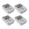 MEMOFYND 4 Pieces of Fully Open Window Empty Boxes, Tinplate