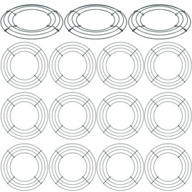 15 Pieces Metal Wire Wreath Frames Round Green Floral Wire Wreaths Flat Wire Wreath Making Rings Holiday Wire Wreath Forms for Christmas New Year Valentine's Day Wreath Garland, 8 Inches
