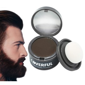 Engrosador Rellenador de Barba Maquillaje Temporal Instantaneo Cubre Canas Negro