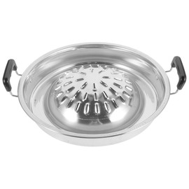 ABOOFAN Korean Bbq Grill Pan Stainless Steel Barbecue Stove Portable Round Grill Plate for Outdoor Cooking Meat Vegetables Bulgogi Tabletop