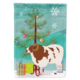 Caroline's Treasures BB9342CHF Jacob Sheep Christmas House Flag, Teal Large Porch Sleeve Pole Decorative Outside Yard Banner Artwork Wall Hanging, Polyester, House Size, Multicolor