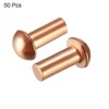 sourcing map 50 Pieces 13/64" x 15/32" Copper Round Head