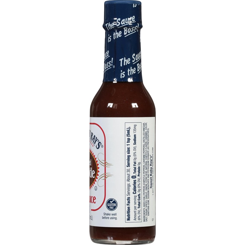 Sweet Baby Ray’s Smoked Chipotle Hot Sauce, Rich Smoky Heat