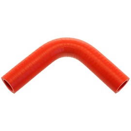 Pegasus E90.19-RED, Red Silicone Hose, 3/4" I.D. 90 degree Elbow, 4" Legs (no logo)