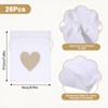 Kssvzz 26 Pcs Small Cotton Drawstring Bags, 15x20cm Reusable Burlap