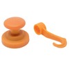 FIRST4MAGNETS Orange Rubber Coated Neodymium Magnet with Swivel Hook for
