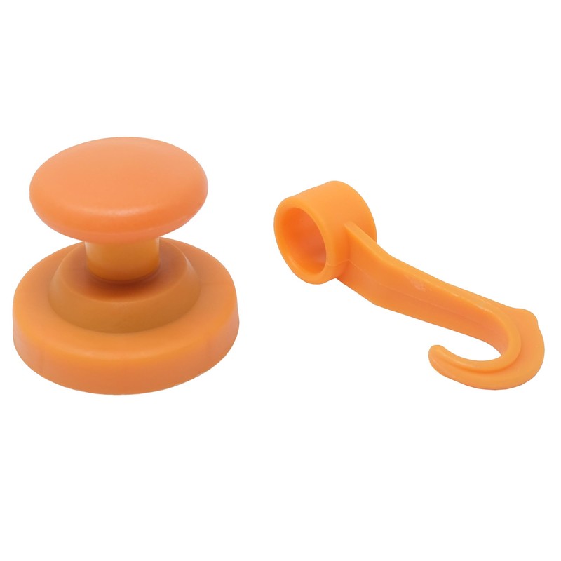 FIRST4MAGNETS Orange Rubber Coated Neodymium Magnet with Swivel Hook for
