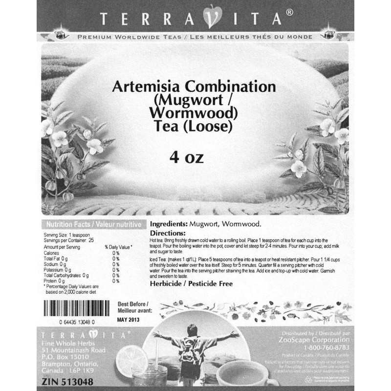 Artemisia Combination (Mugwort and Wormwood) Tea (Loose) (4 oz, ZIN: