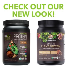 SOTRU Organic Vegan Protein Powder - Whole Food, Plant Based Protein Powder with Green Superfoods, Enzymes & Probiotics - USDA Certified Organic, Non-GMO, Gluten-Free - Chocolate 18.5 oz, 21 Servings