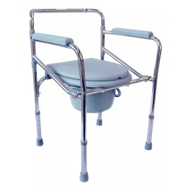 Movmex Silla Comodo Para Baño Wc De Acero Cromado Plegable Movmex