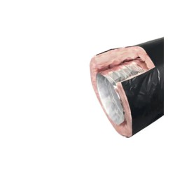 Thermaflex 10" x 25' Insulated Flexible Round Flex Duct Tube R6 Heating/AC Black Venting