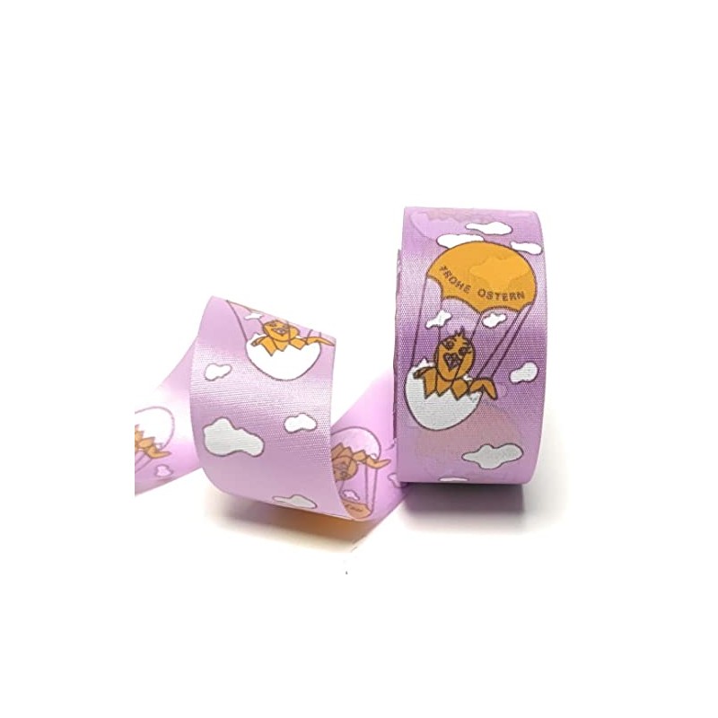 Ribbon 25 m x 40 mm Lilac Easter Chick Easter