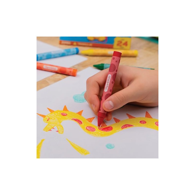 Crayones Jumbo Redondos Paper Mate 12 colores surtidos
