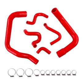 Silicone Radiator Coolant Hose Pipe Kit For For d Mustang GT LX Cobra 5.0 1986 1987 1988 1989 1990 1991 1992 1993 (Red)