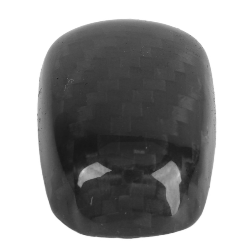 Gear Shift Knob Unlock Button Cover Carbon Fiber Shifter Lever