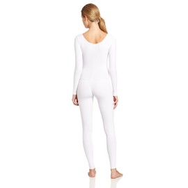 Capezio Women's Long Sleeve Unitard,White,Small
