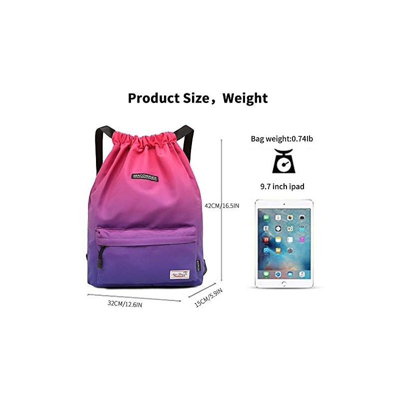 Risefit Waterproof Drawstring Backpack, Swimming Travelling Shopping Gym Bag Nylon