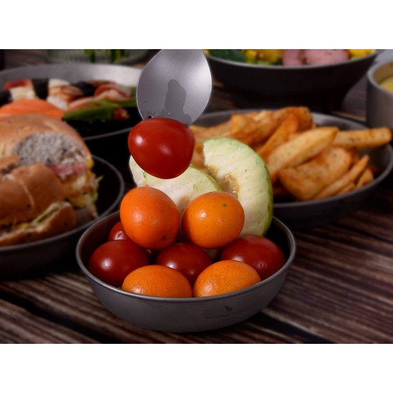 Boundless Voyage Ultralight Titanium Pan Dish Plate with Carry Mesh