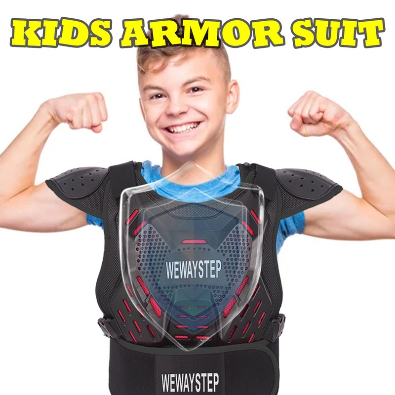 Kids' Dirt Bike Gear - Motorcycle Armor Vest with Chest,