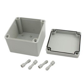 YXQ 125 x 125 x 100mm Junction Box Electrical Project Case Square IP65 Waterproof ABS DIY Power Outdoor Enclosure Gray (5 x 5 x 4 inches)