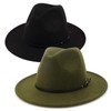 【2 Pack】 Fedora Hats for Women Fashionable Classic Wide Brim