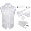 DiBanGu Silk Paisley Vest for Men Formal Suit Waistcoat and