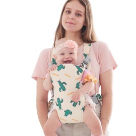 KIYUMI Carrier Portable Newborn Toddler Baby Sling Carrier,Lightweight & Breathabl Hip 4 in 1 Carry Child Infant Sling(8-35lbs),Cactus