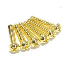Imperial guitar pickup screws 6-32UNF in Gold round head USA (Pack of 6)