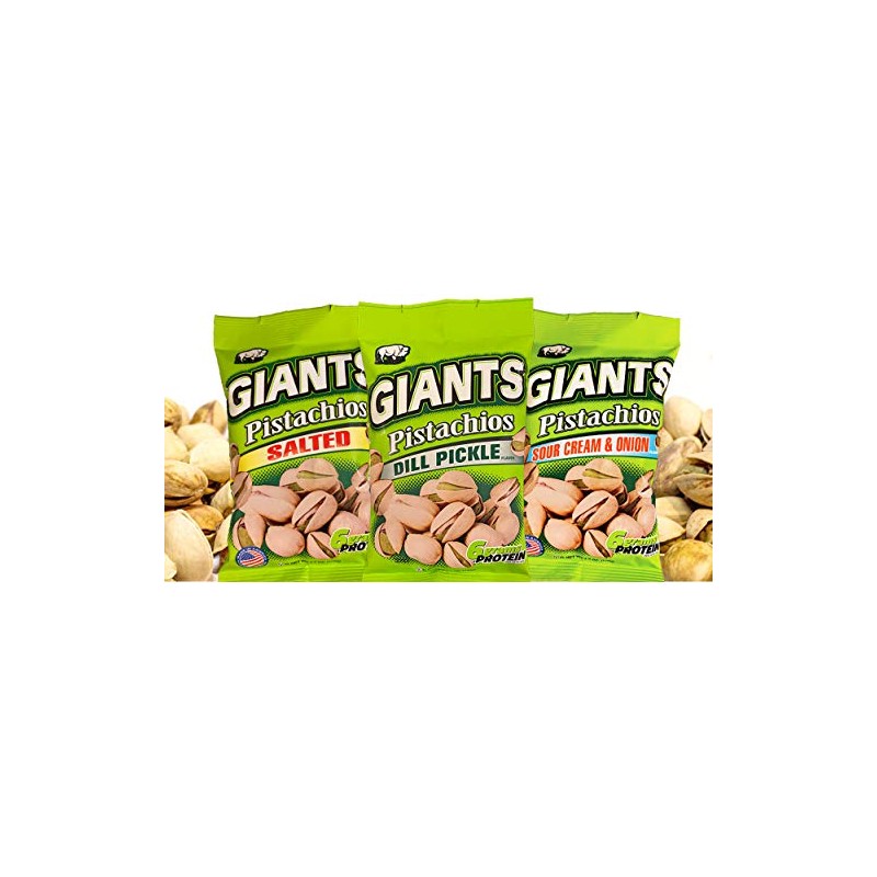 GIANTS Sour Cream and Onion Pistachios - 4.5 oz. Bags