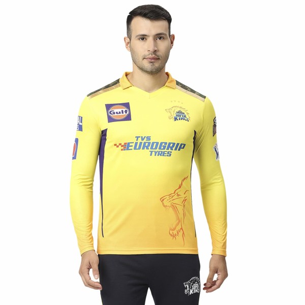 KNK Chennai Super Kings Full Sleeve Cricket Match Jersey IPL