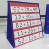 HINMAY Desktop Tabletop Pocket Chart, Classroom Double-Side and self-Standing Pocket