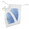 Ambesonne Grunge Fabric Pouch Set of 2, Realistic Water Drops
