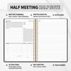 SUNEE Half Meeting Half Note - 7.5"x10" Professional Notebooks for