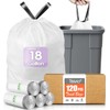 Drawstring Trash Bags-18 Gallon 120 Counts (fit 16-18 Gal) Large