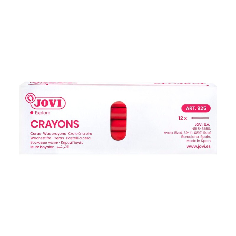 Jovi plasticolor - Box of 25 Plastic Crayons - Red