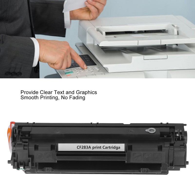 Black Toner Cartridge 1.5K CF283A Printing Cartridge Replacement for LaserJet