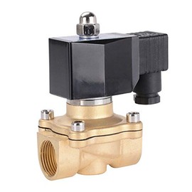 Electric Solenoid Valve Normally Closed Valve Brass Electric Solenoid Switch for Water Gas Oil Control (DN15 1/2" AC220V -5-150℃)