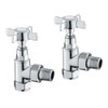 Rule Valve for Bathroom Radiators Chrome Cross Head Angle Valve