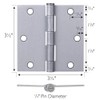 Design House 6-Pack Brushed Chrome Interior Door Hinges – 3.5-inch