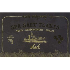 Salt Odyssey Black Sea Salt Flakes with Octopus Ink 75g Pack of 2