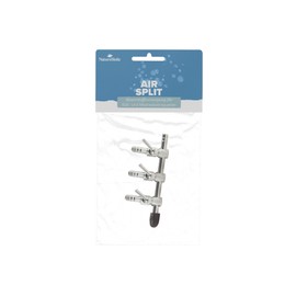 NatureHolic Air Split - Effective Air Distribution for Aquarium, Stainless Steel Air Distributor, Air Flow Regulator, Check Valve, 2-Way Aquarium Air Control Valve, Hose Size 4/6 mm, 3 Outputs